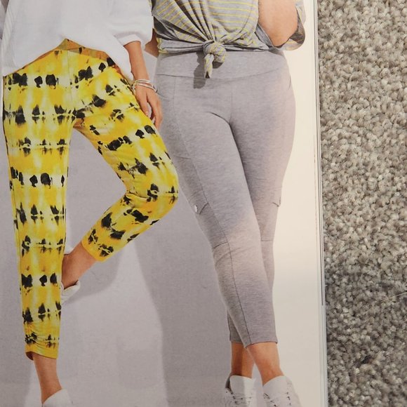 CAbi Runaway Cropped Legging in Heather Gray NWT Spring 2022 Size L - Picture 3 of 10